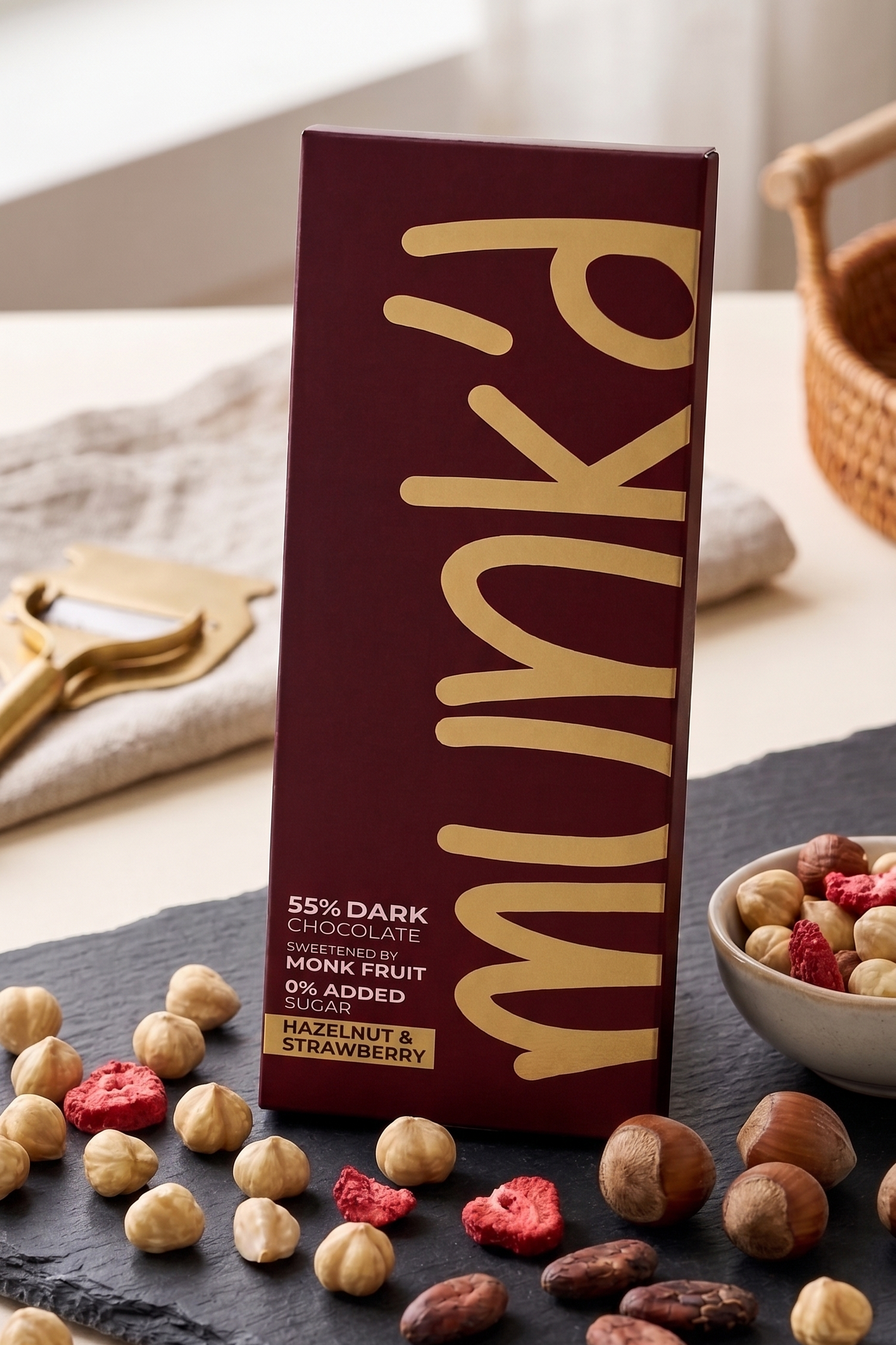 55% Dark Chocolate | Hazelnut & Strawberry